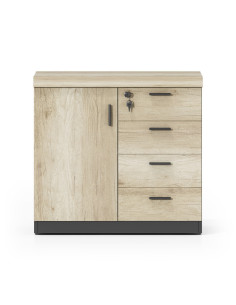 CREDENZA LIVENO 4 GAVETAS 1 PUERTA 0.75 X 0.80 X0.40 MTS BEIGE