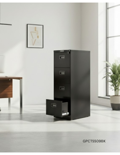 ARCHIVO 4 GAVETAS LIVENO 1.33 X 0.45 X 0.63 MTS NEGRO