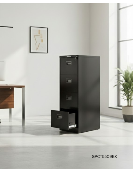 ARCHIVO 4 GAVETAS LIVENO 1.33 X 0.45 X 0.63 MTS NEGRO