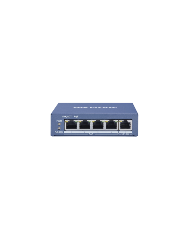 SWITCH HIKVISION 4 PUERTO RJ45 GIGABIT 10/100/1000 MBPS POE AZUL