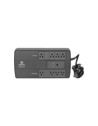 UPS VERTIV 500VA/300W 120V 8 SALIDAS 4 RESPALDO 4 SUPRESORES NEGRO
